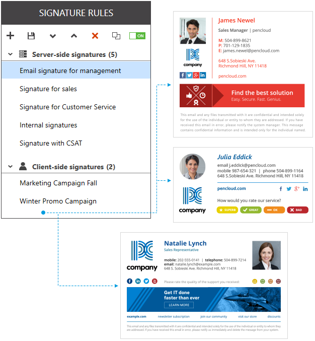Complete control of Office 365 email signatures