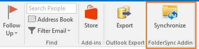 CodeTwo FolderSync Addin in Outlook